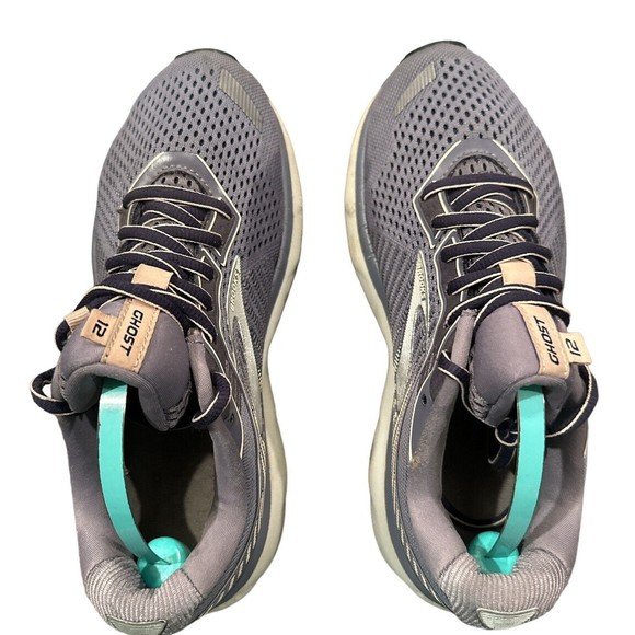 Brooks Womens Ghost 12‎ 1203051B086 Gray Purple Running Shoes Sneakers Sz VG - Picture 2 of 8